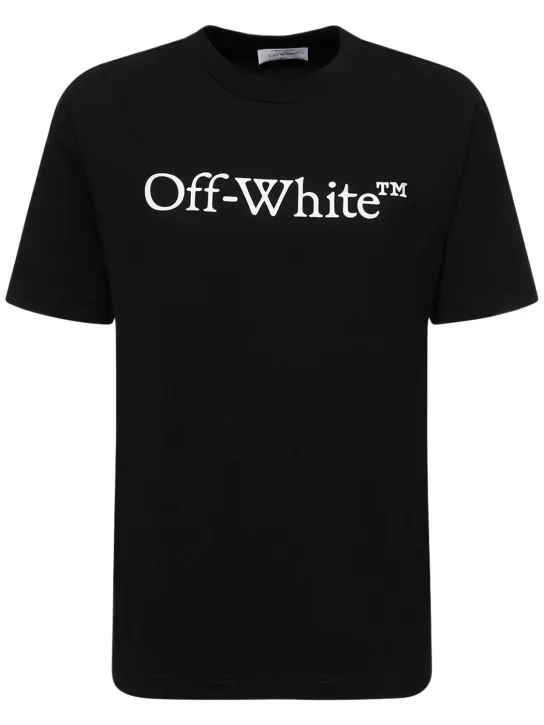 Off-White   Bookish printed logo cotton t-shirt 