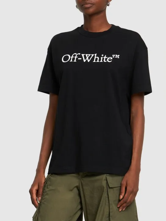 Off-White   Bookish printed logo cotton t-shirt 