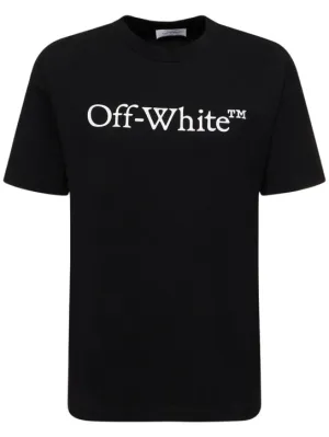 Off-White   Bookish printed logo cotton t-shirt 