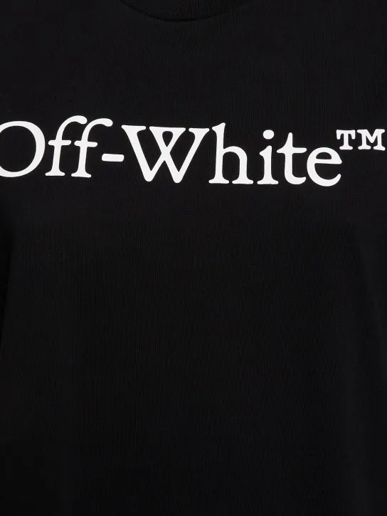Off-White   Bookish printed logo cotton t-shirt 