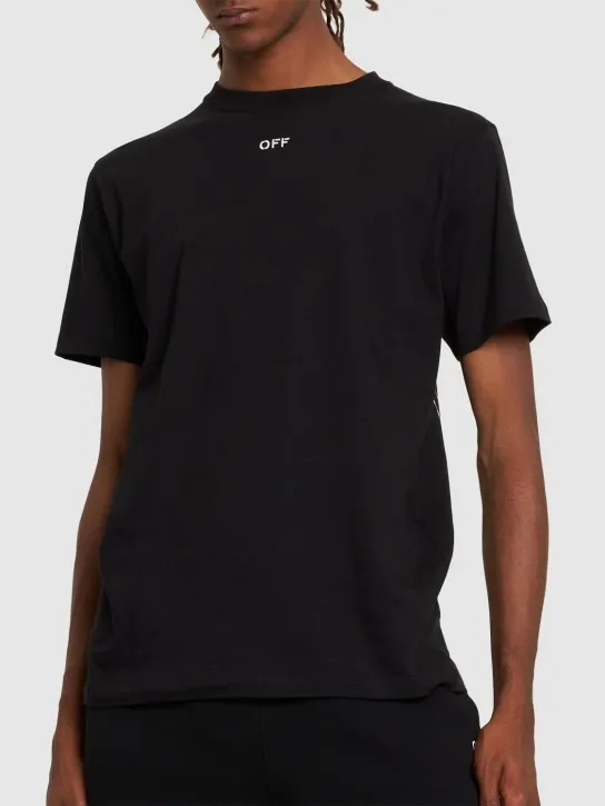Off-White   Off Stitch slim cotton t-shirt 