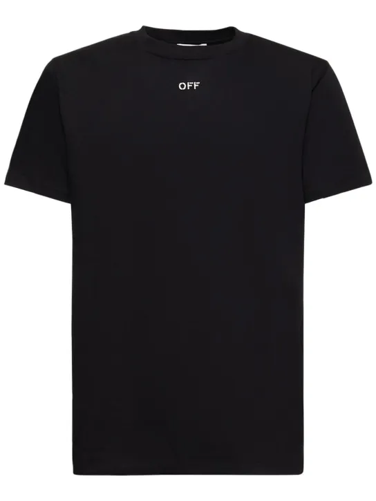 Off-White   Off Stitch slim cotton t-shirt 