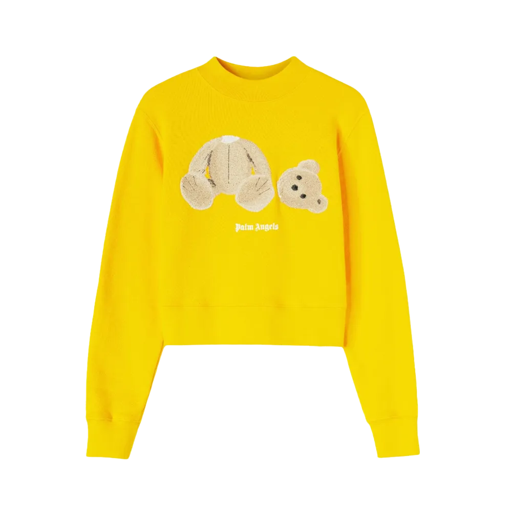 Palm Angels Bear Motif Crew-Neck Sweatshirt