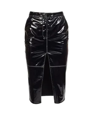 Patent Pencil Skirt | Black