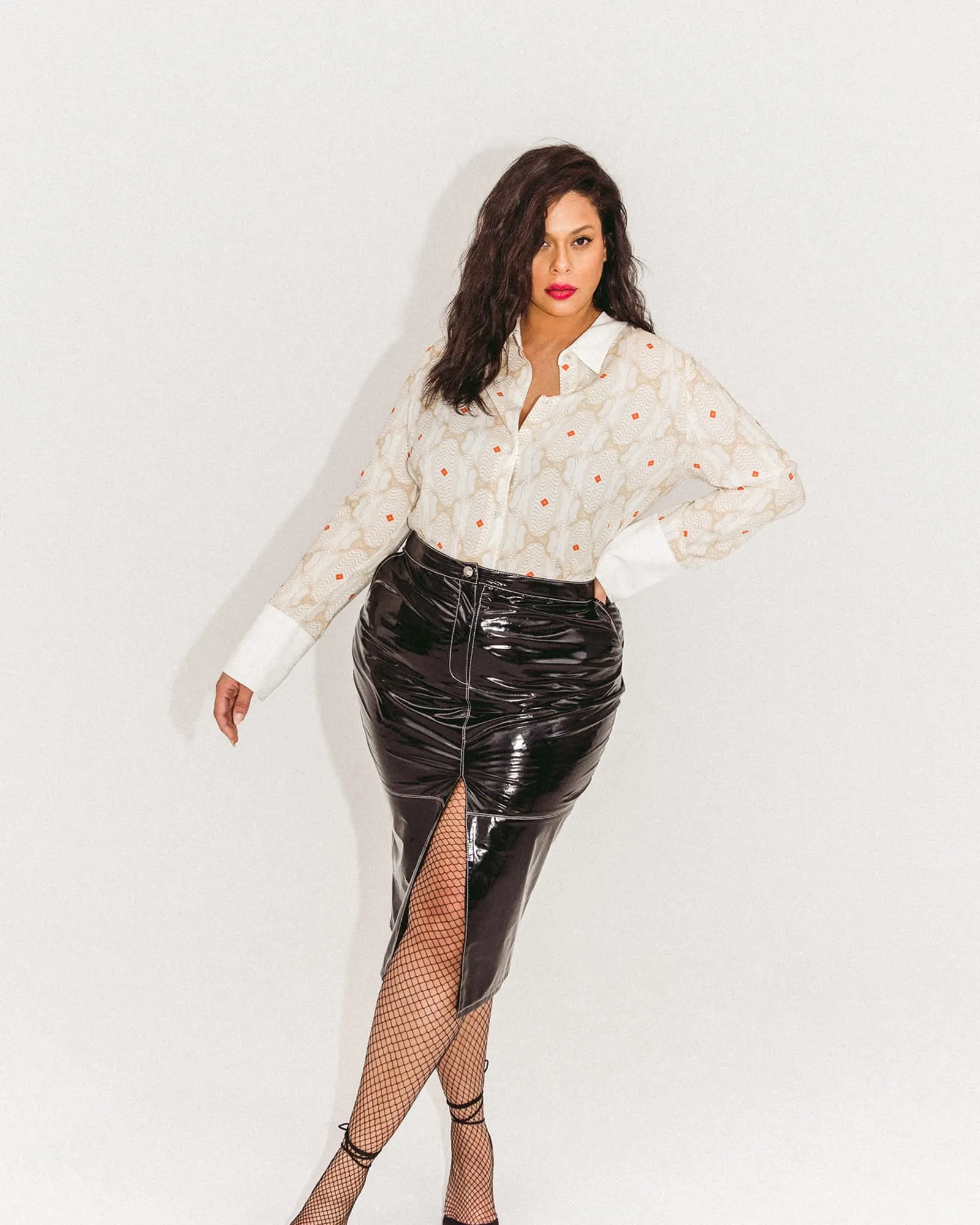 Patent Pencil Skirt | Black