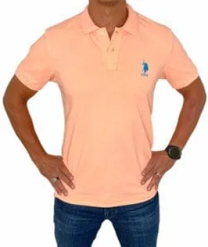 Peach Cotton Polo Shirt