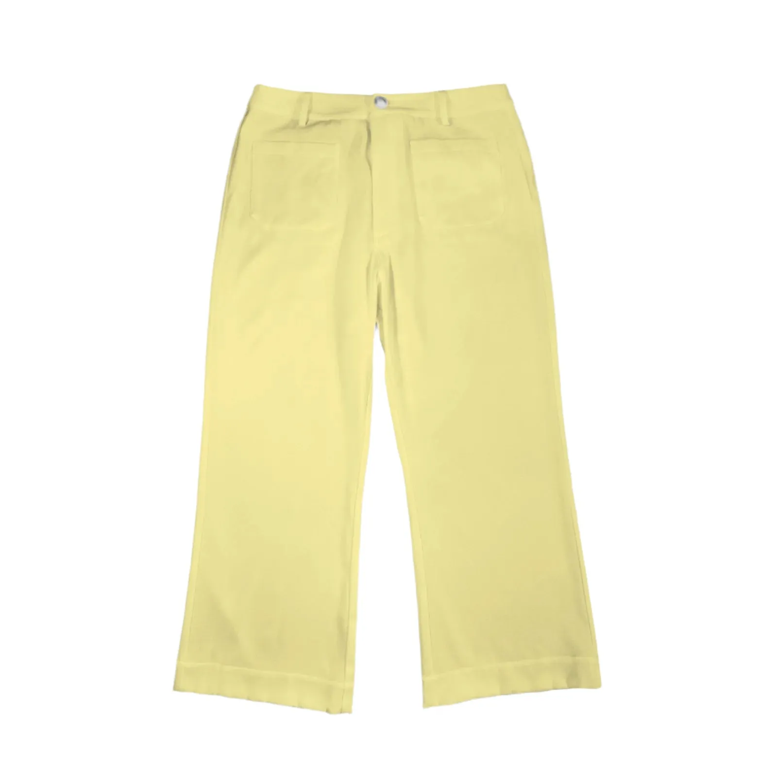 Piki Yellow Cropped Flared Pants
