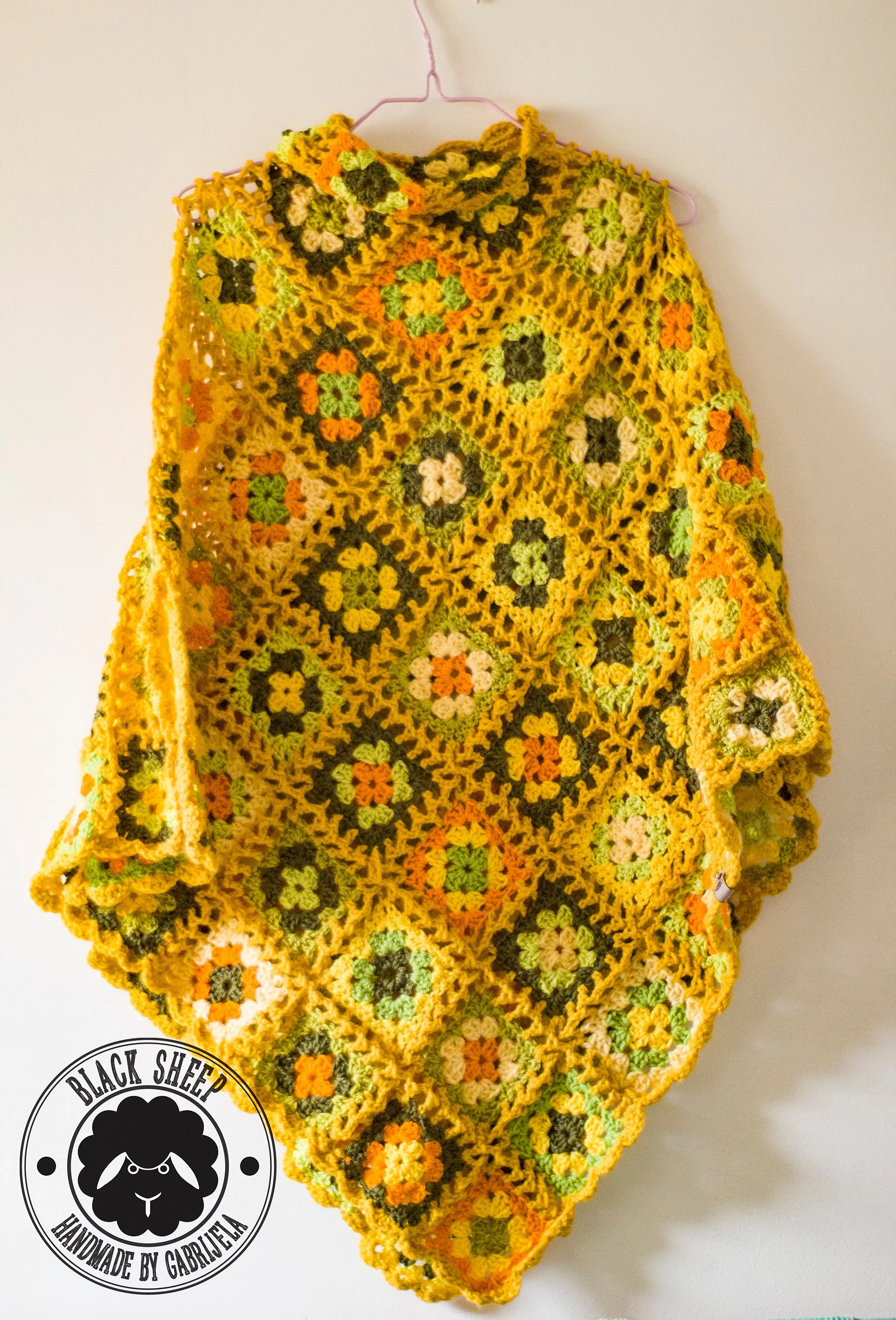 "Van Gogh Sunflowers" poncho cardigan