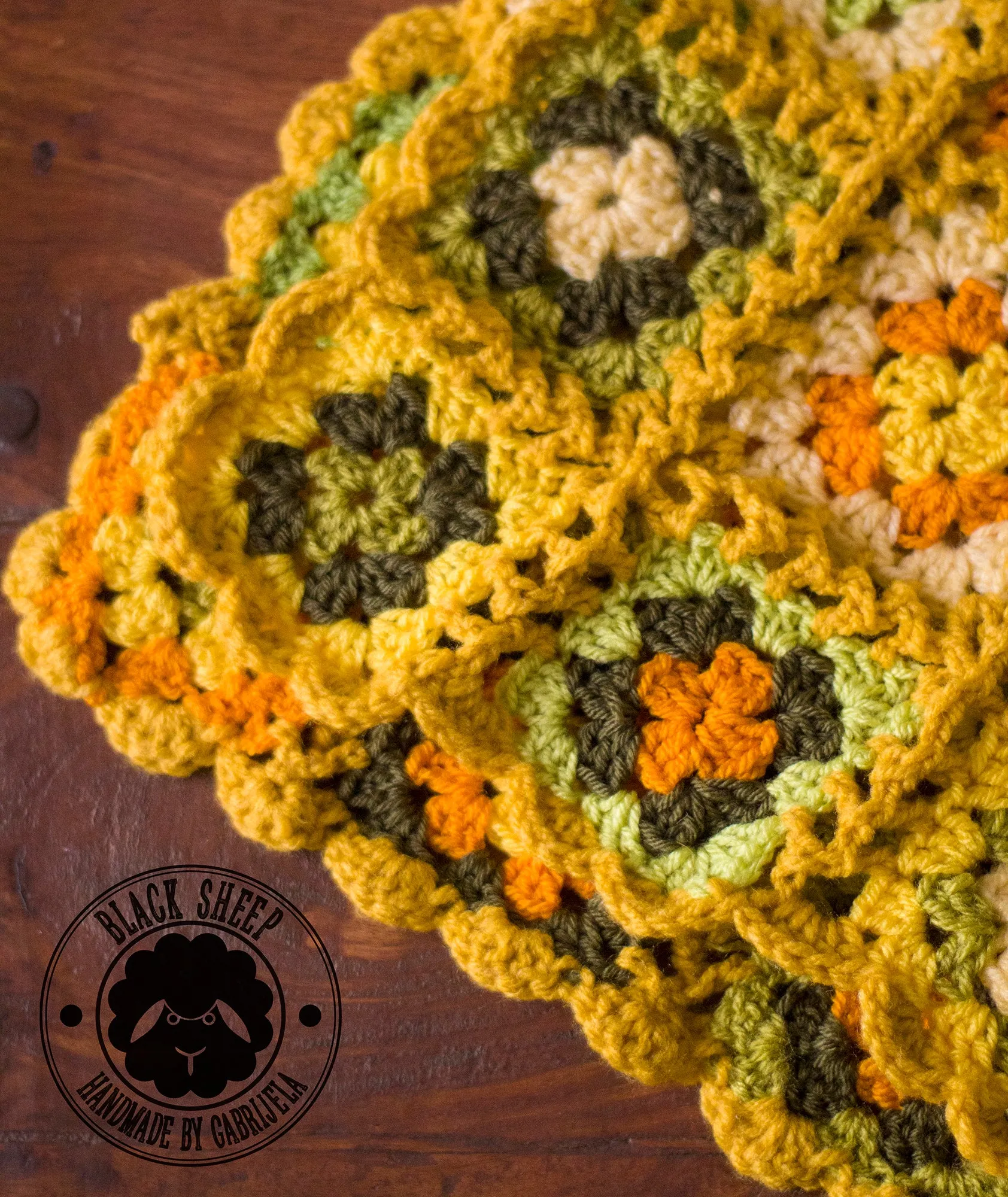 "Van Gogh Sunflowers" poncho cardigan