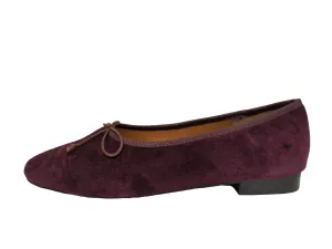 Ralph Migel  Plum Suede Ballet Flat Chava