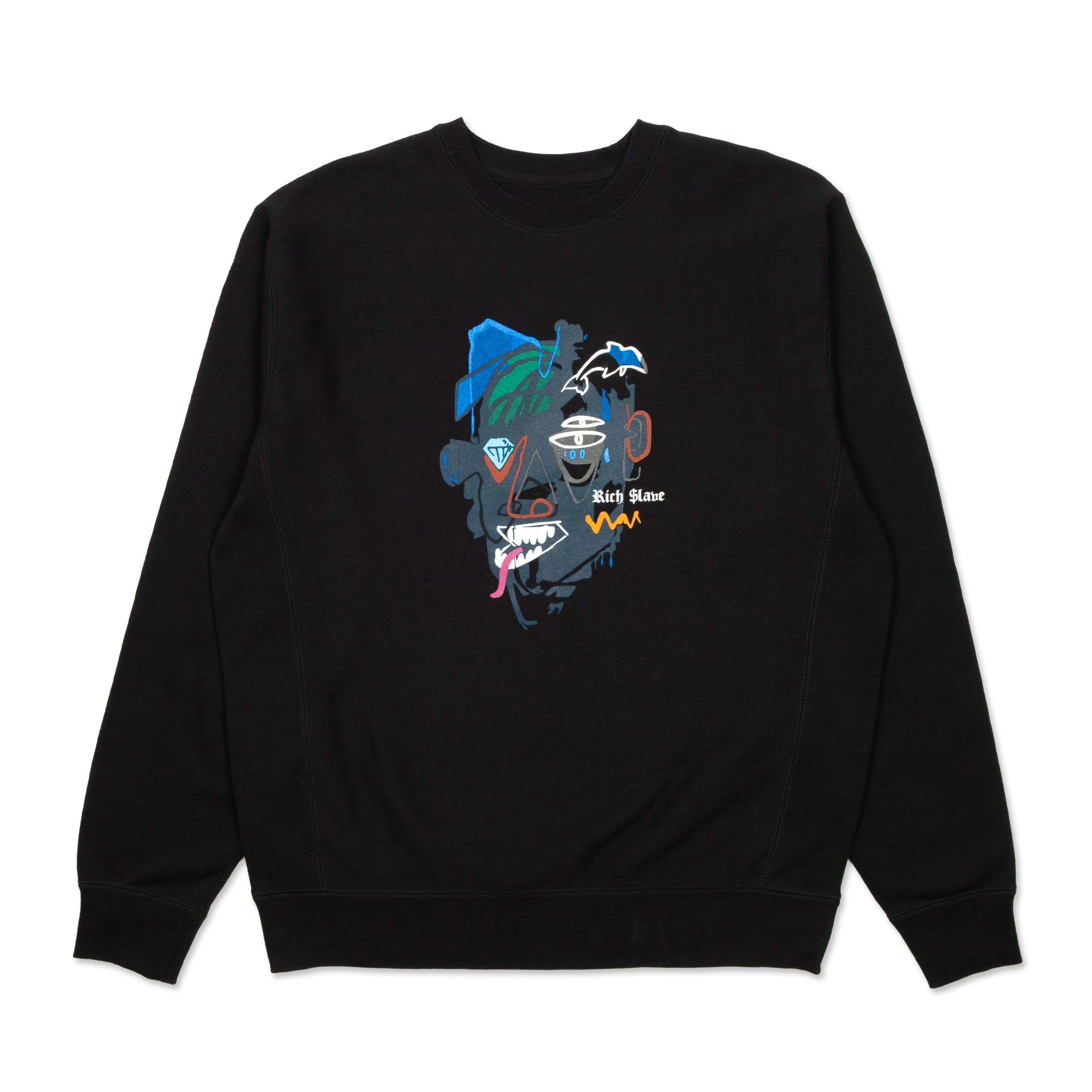 RICH SLAVE Black Crewneck