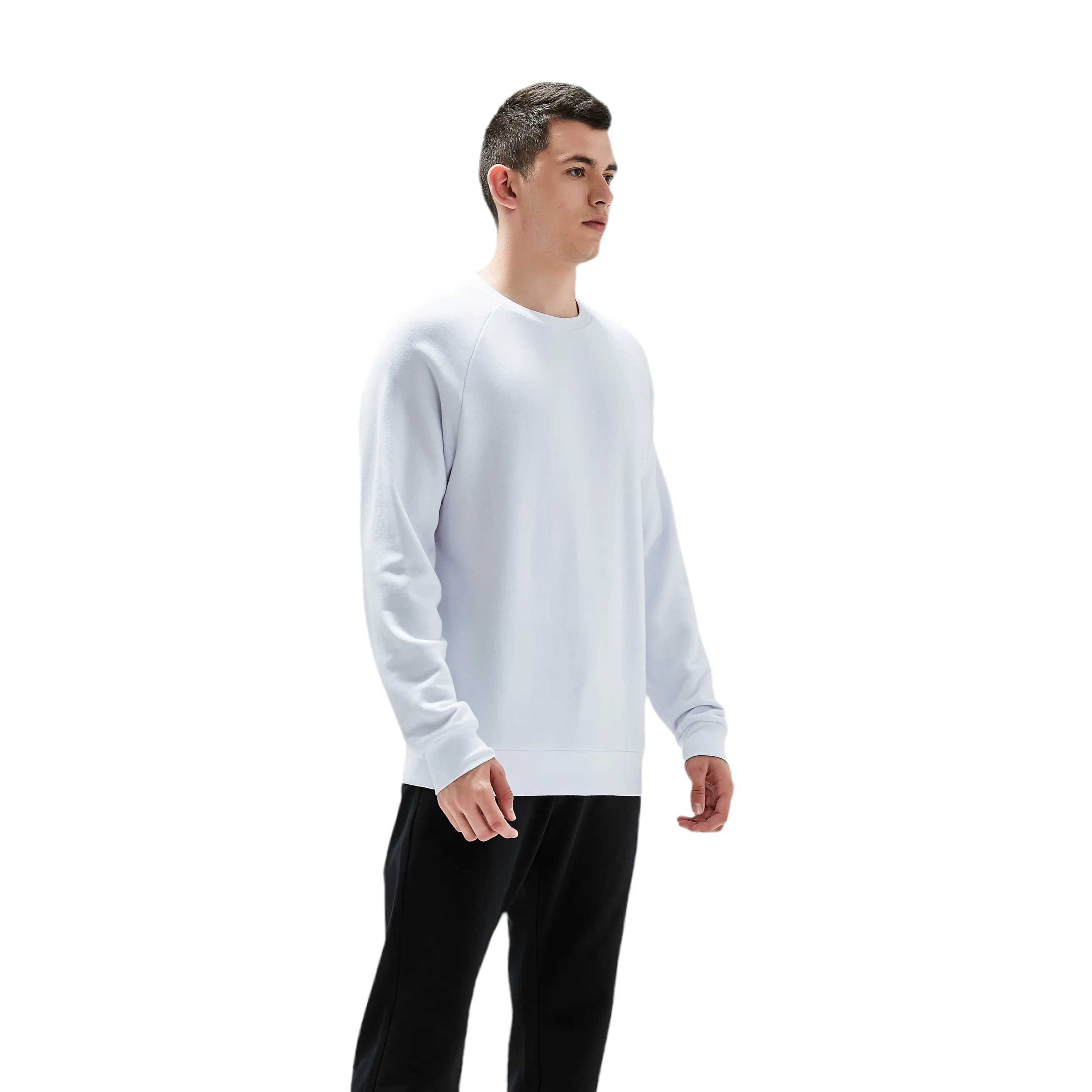 Roosevelt French Terry Performance Sweat Shirt - White