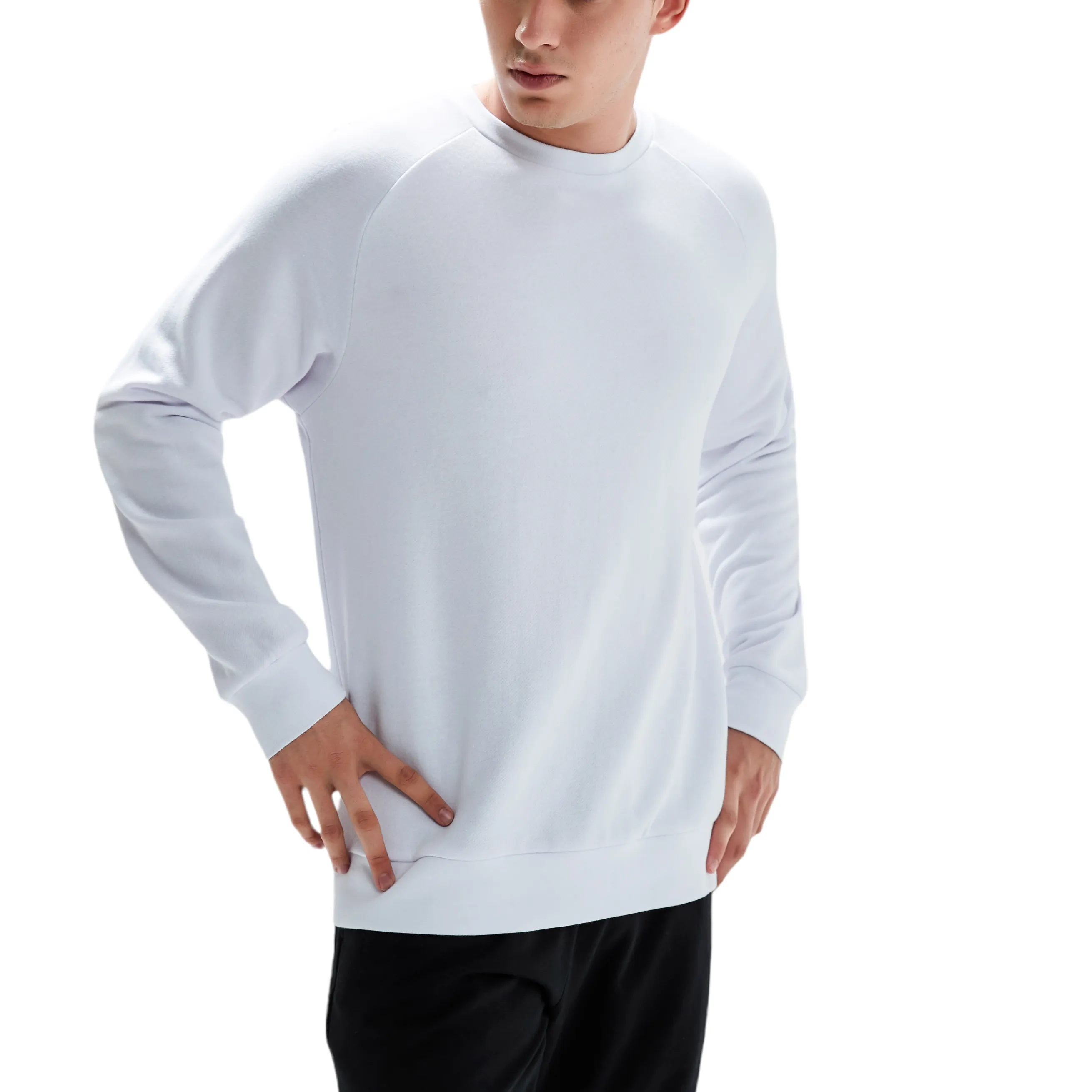 Roosevelt French Terry Performance Sweat Shirt - White