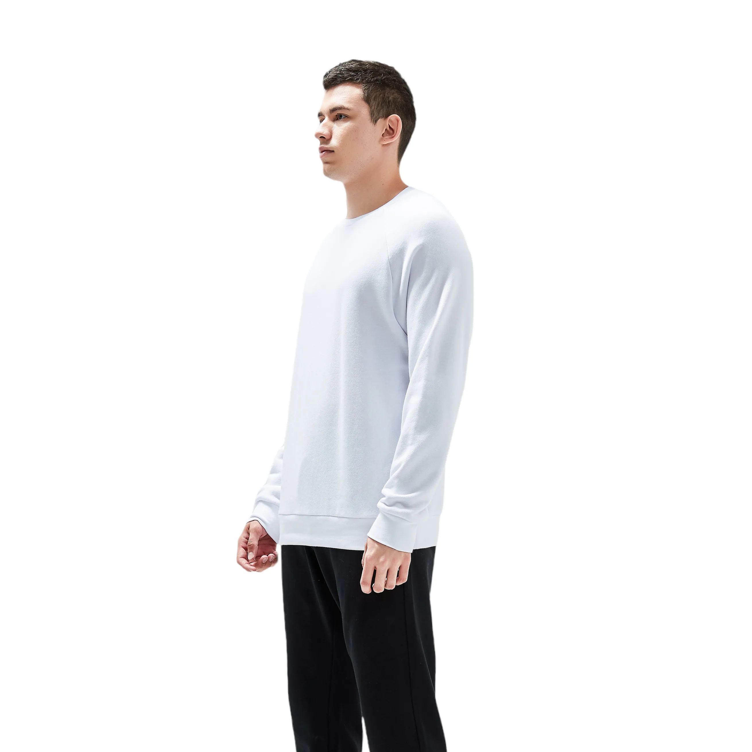 Roosevelt French Terry Performance Sweat Shirt - White