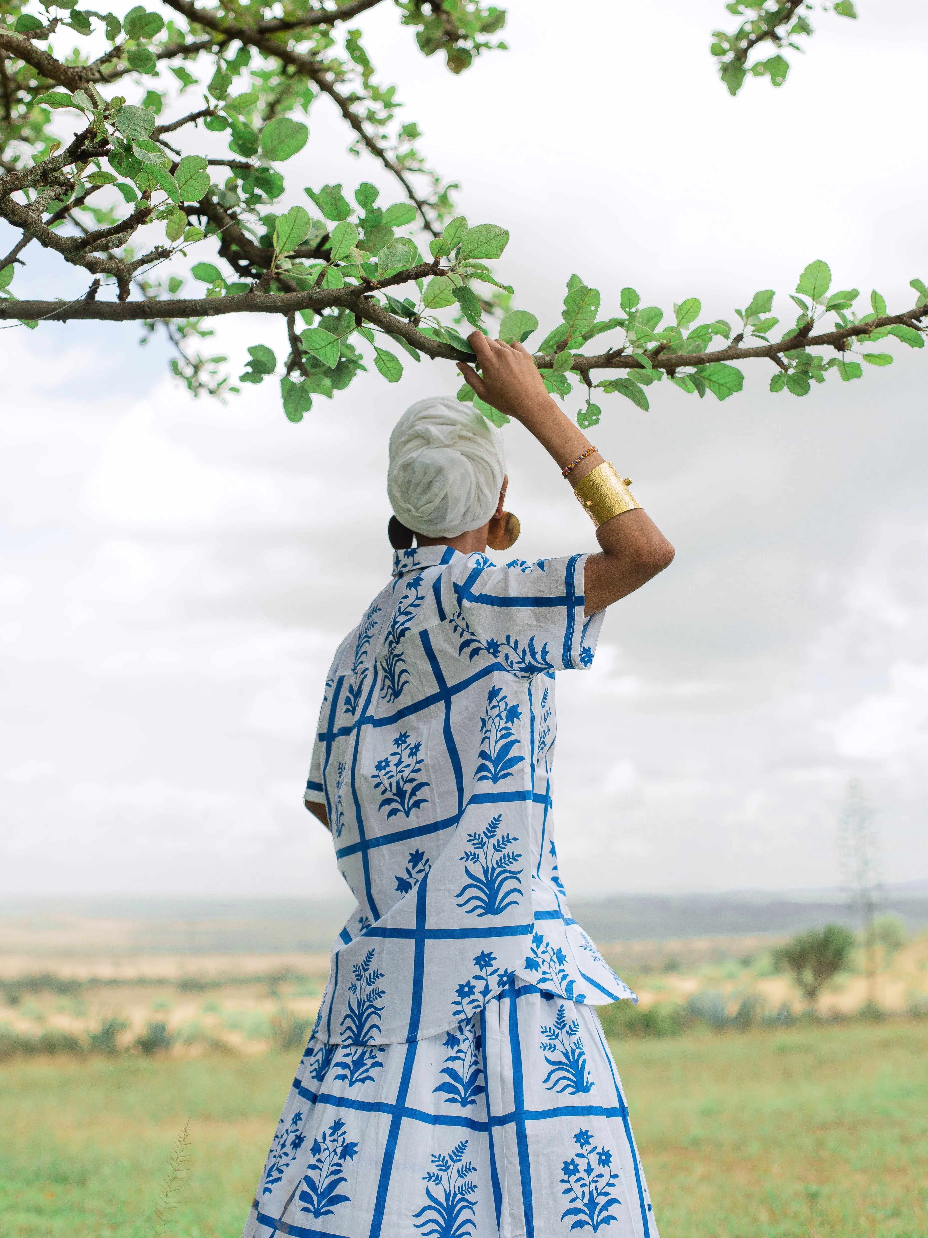 ROOTS: MIDI SKIRT - COBOLT BLUE