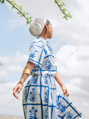 ROOTS: MIDI SKIRT - COBOLT BLUE