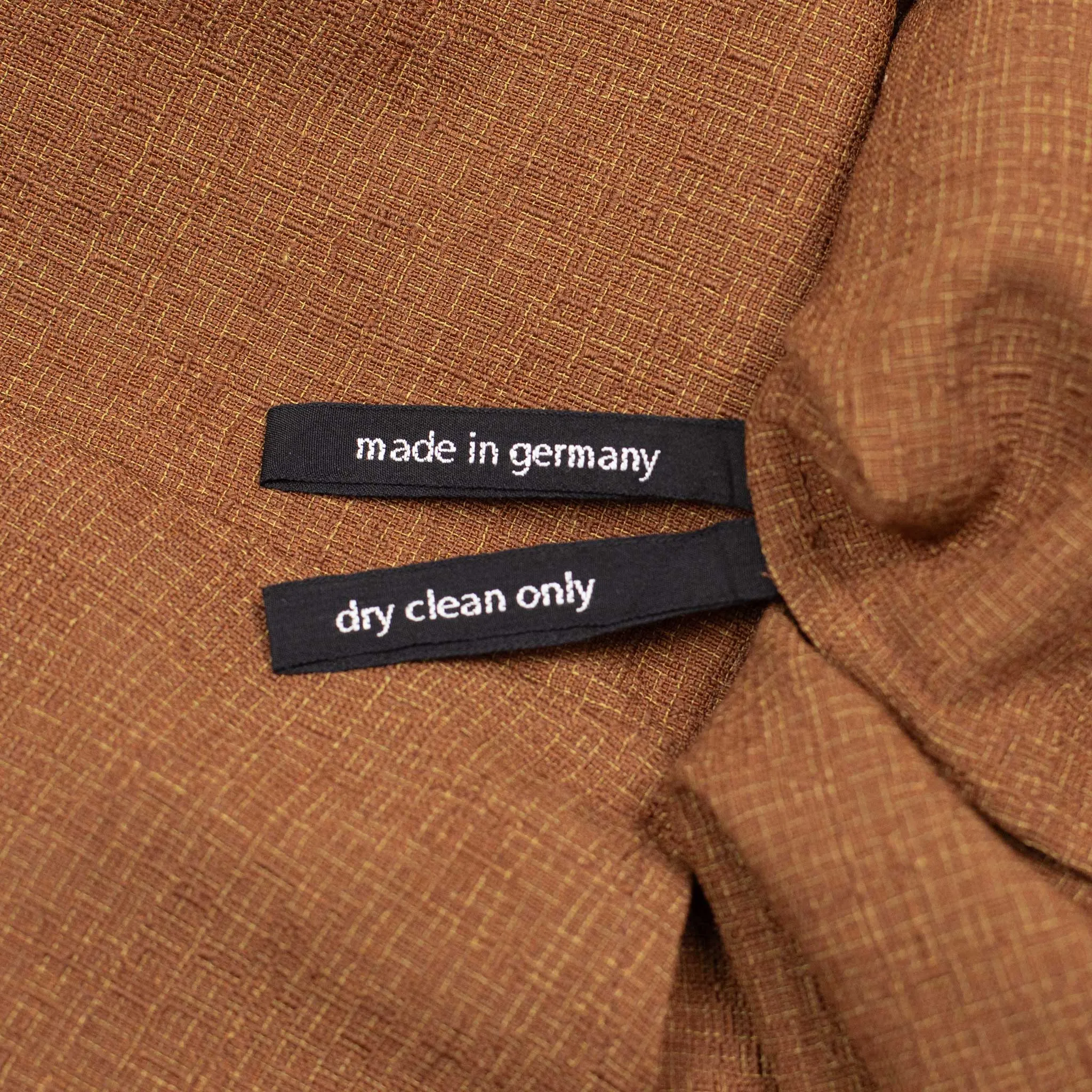 Rust and gold shirt in hopsack wool