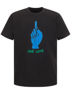 Sacai   Gonz x One Love cotton jersey t-shirt 