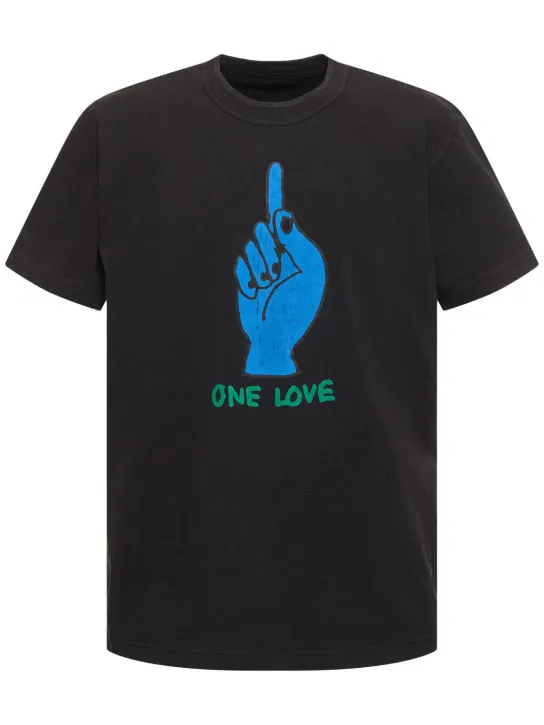 Sacai   Gonz x One Love cotton jersey t-shirt 