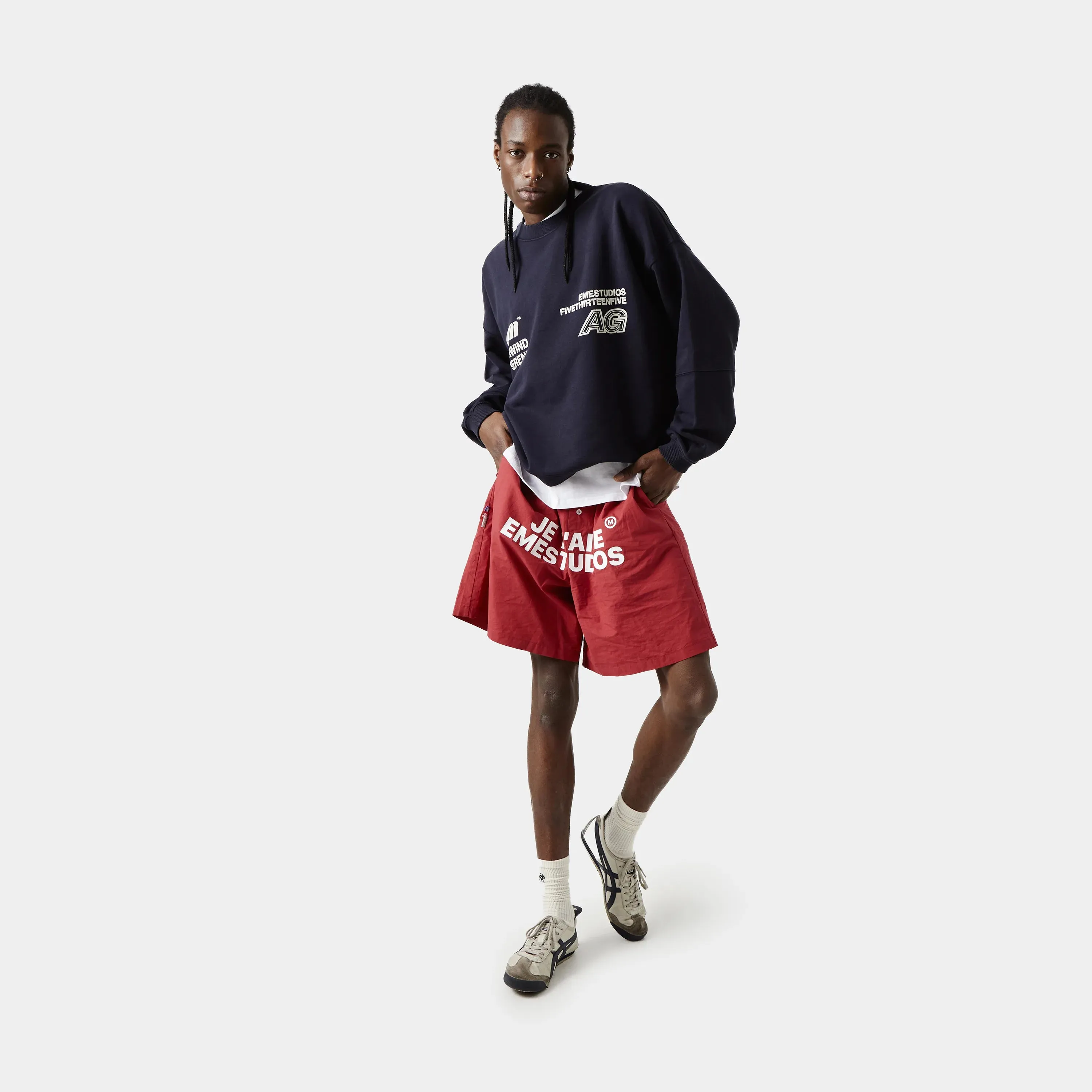 Serenity Dark Navy Oversized Crewneck