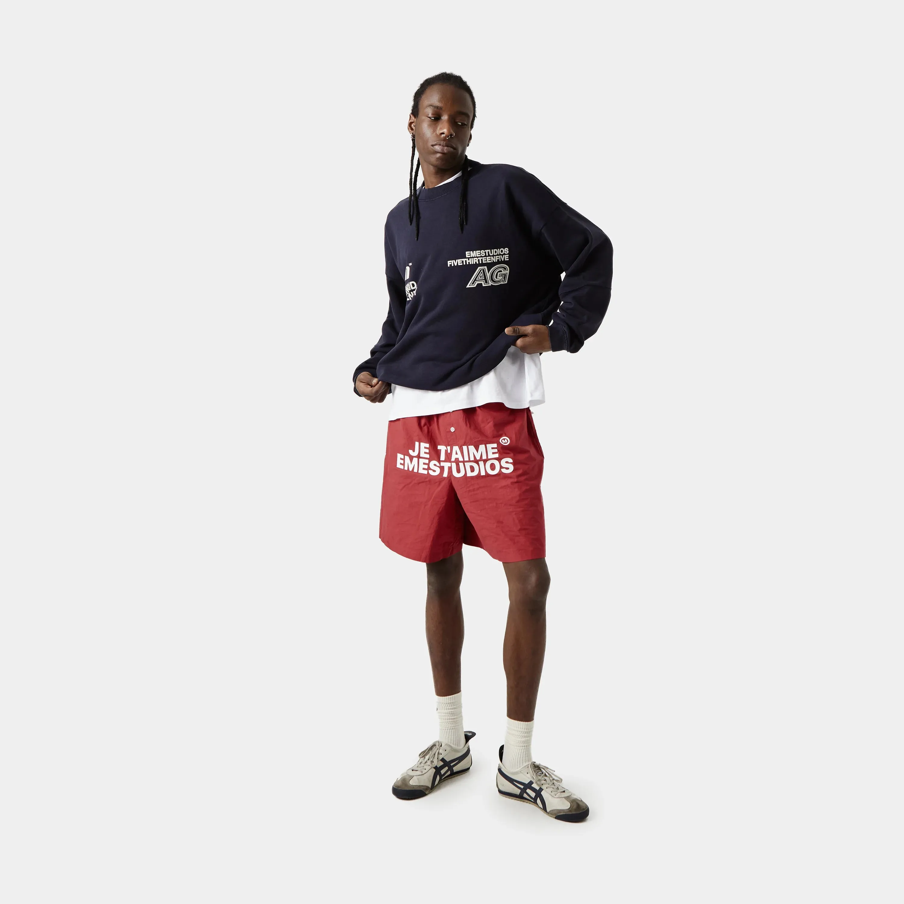 Serenity Dark Navy Oversized Crewneck