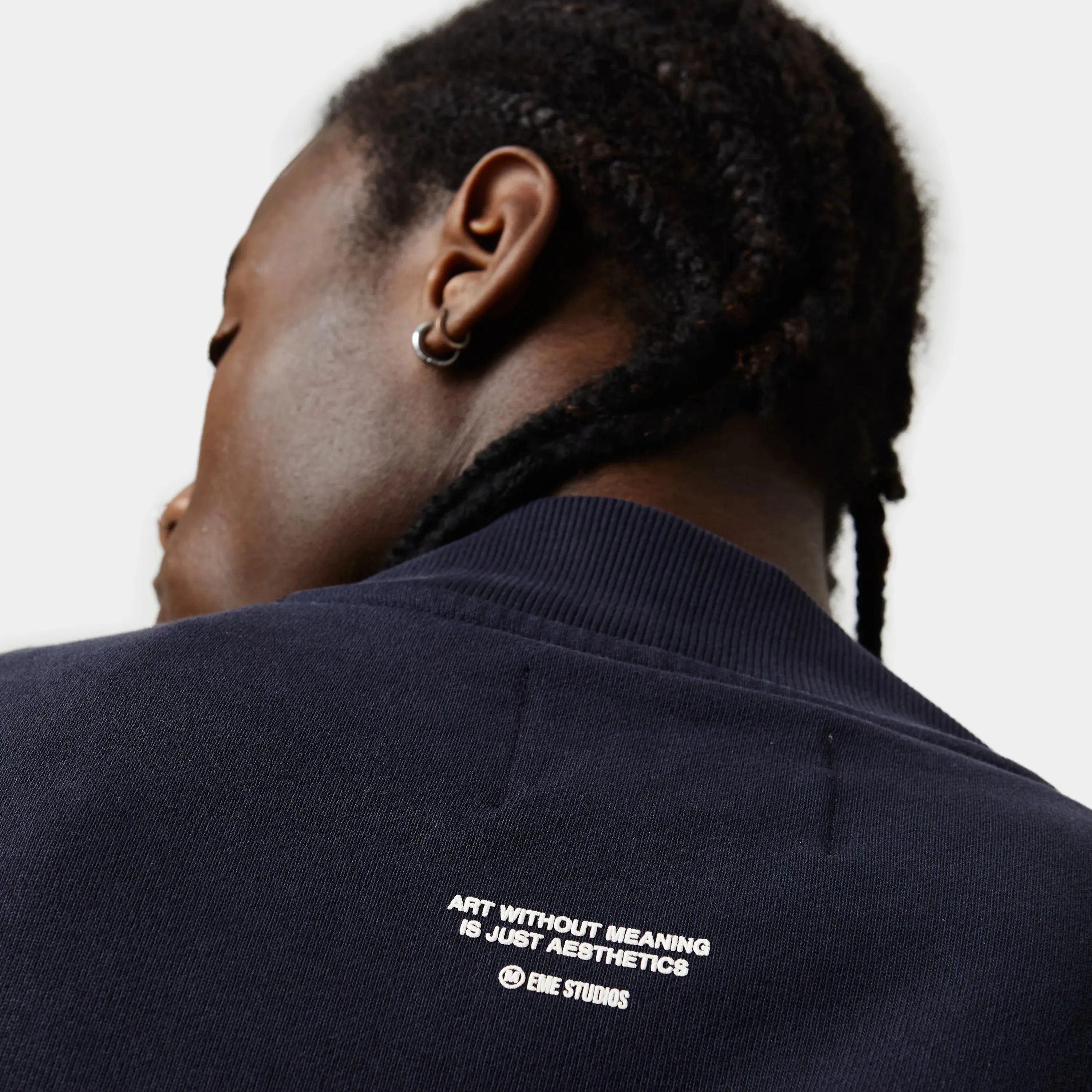 Serenity Dark Navy Oversized Crewneck