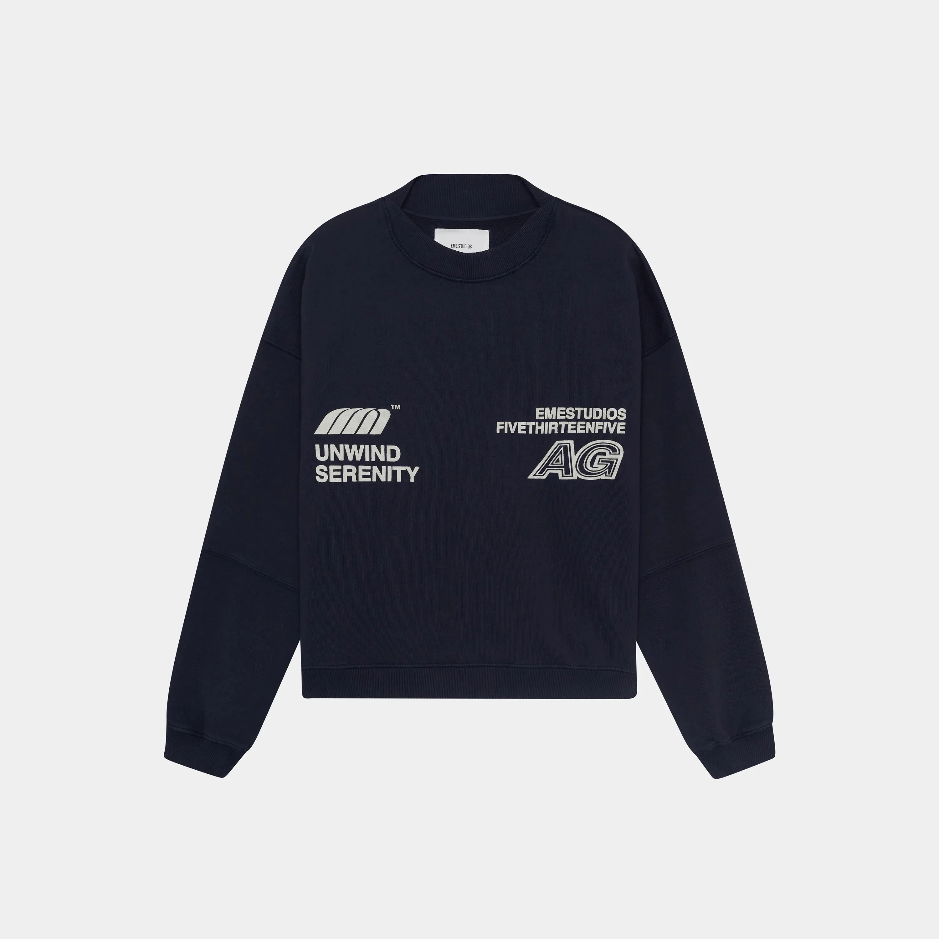 Serenity Dark Navy Oversized Crewneck