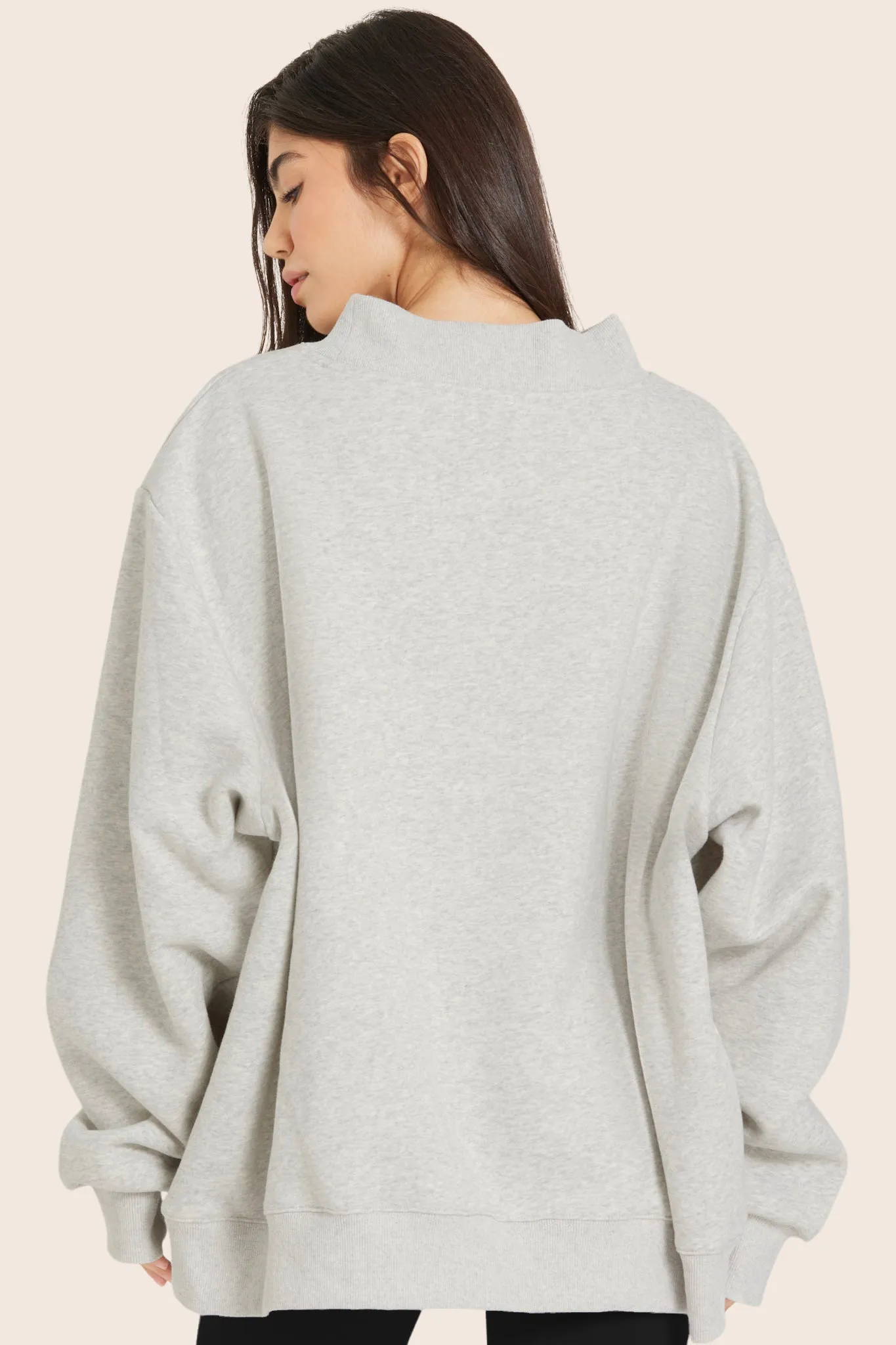SET X PARKE OCEAN DRIVE CREWNECK - PARKE HEATHER GREY