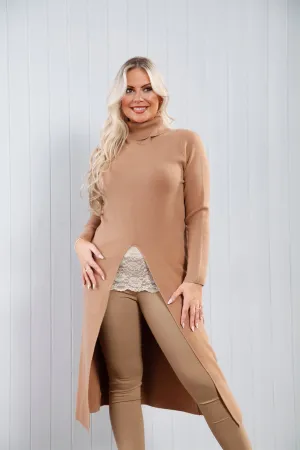 Sienna Longline Jumper Camel