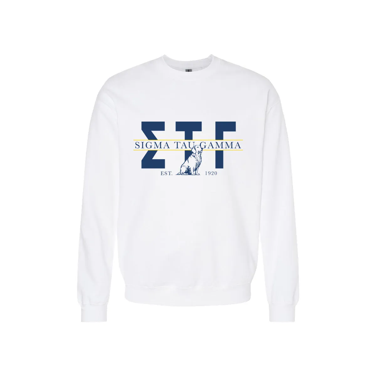 Sig Tau Golden Letters Crewneck