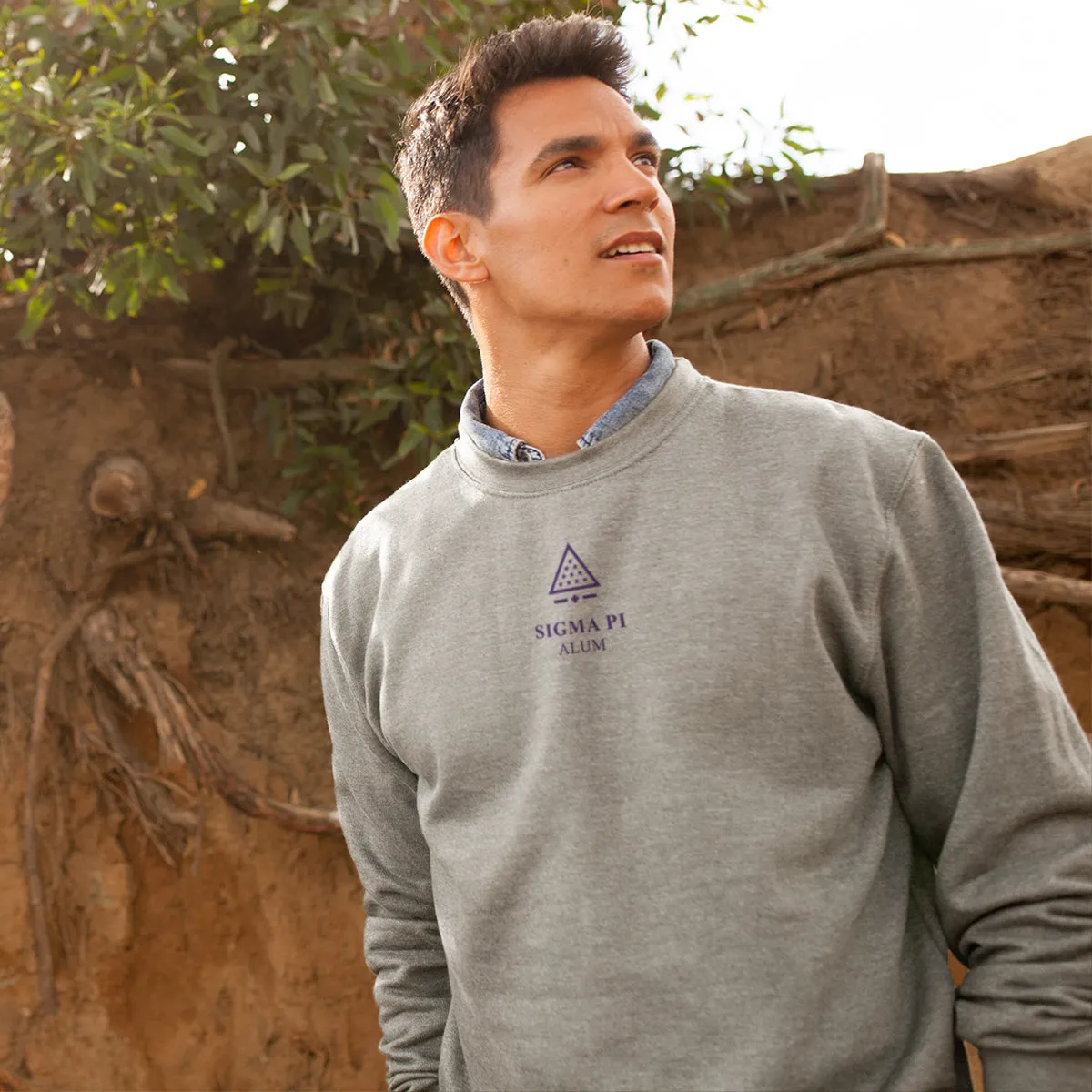 Sigma Pi Alumni Embroidered Symbol Crewneck