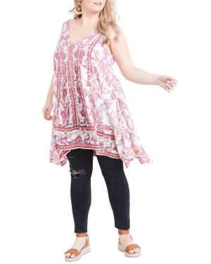 Skye Tunic | Peach / White