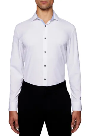 Slim Fit Solid Dress Shirt