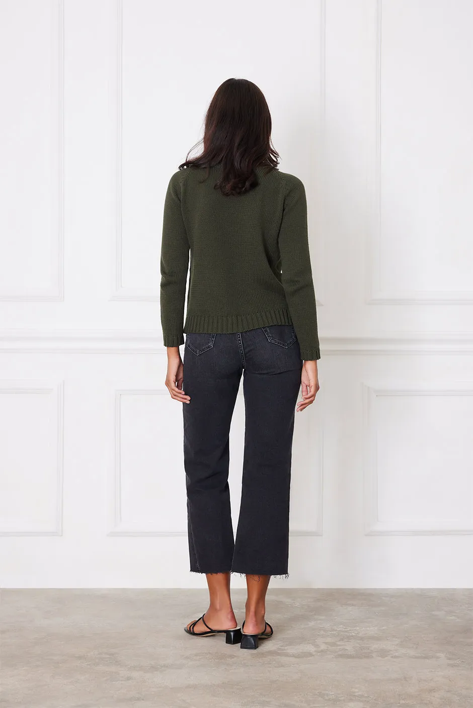 Sloane Crewneck in Forest Green