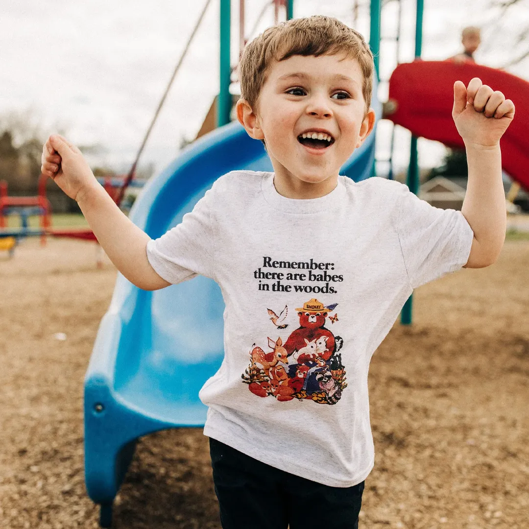 Smokey Bear Babes in the Woods Youth Crewneck Tee