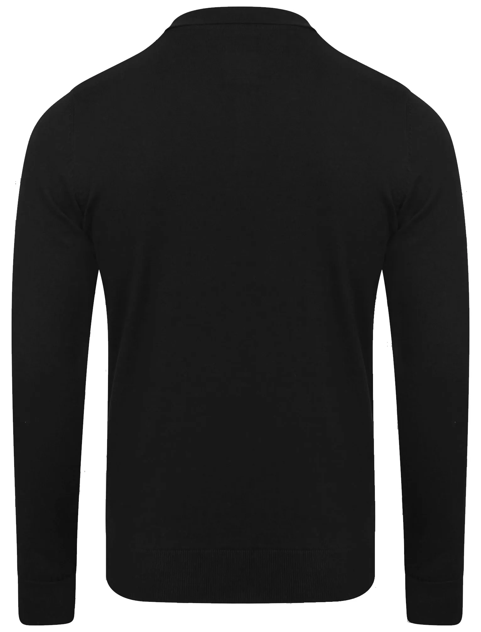 Stirling Long Sleeve Polo Shirt in Black - Kensington Eastside