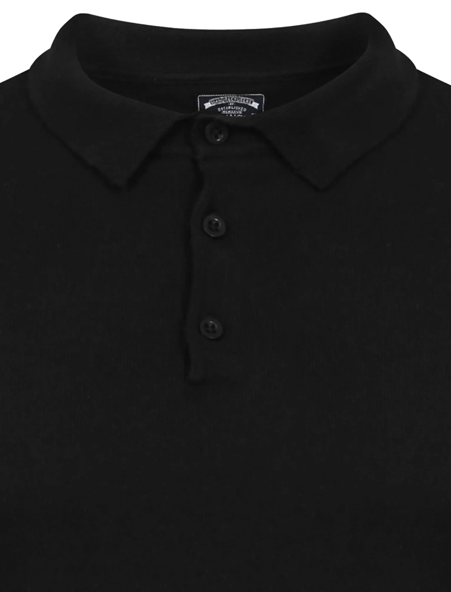 Stirling Long Sleeve Polo Shirt in Black - Kensington Eastside