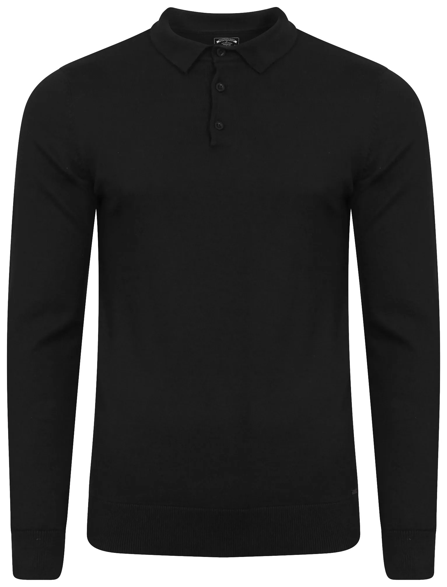 Stirling Long Sleeve Polo Shirt in Black - Kensington Eastside
