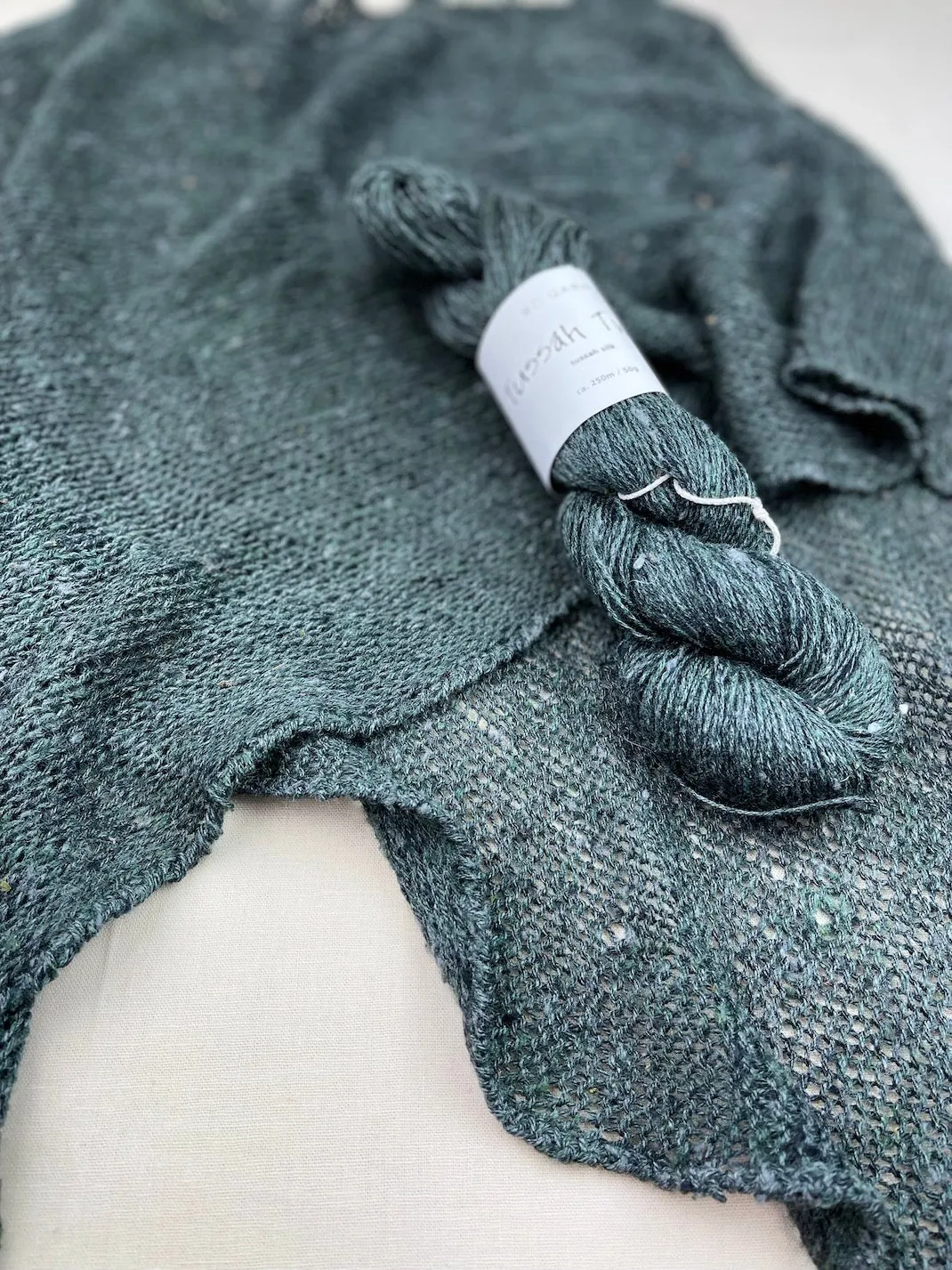 Stockinette Poncho (Tussah Tweed version) Knitting Kit | Tussah Tweed & Knitting Pattern (#113C)