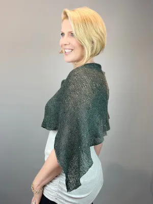 Stockinette Poncho (Tussah Tweed version) Knitting Kit | Tussah Tweed & Knitting Pattern (#113C)