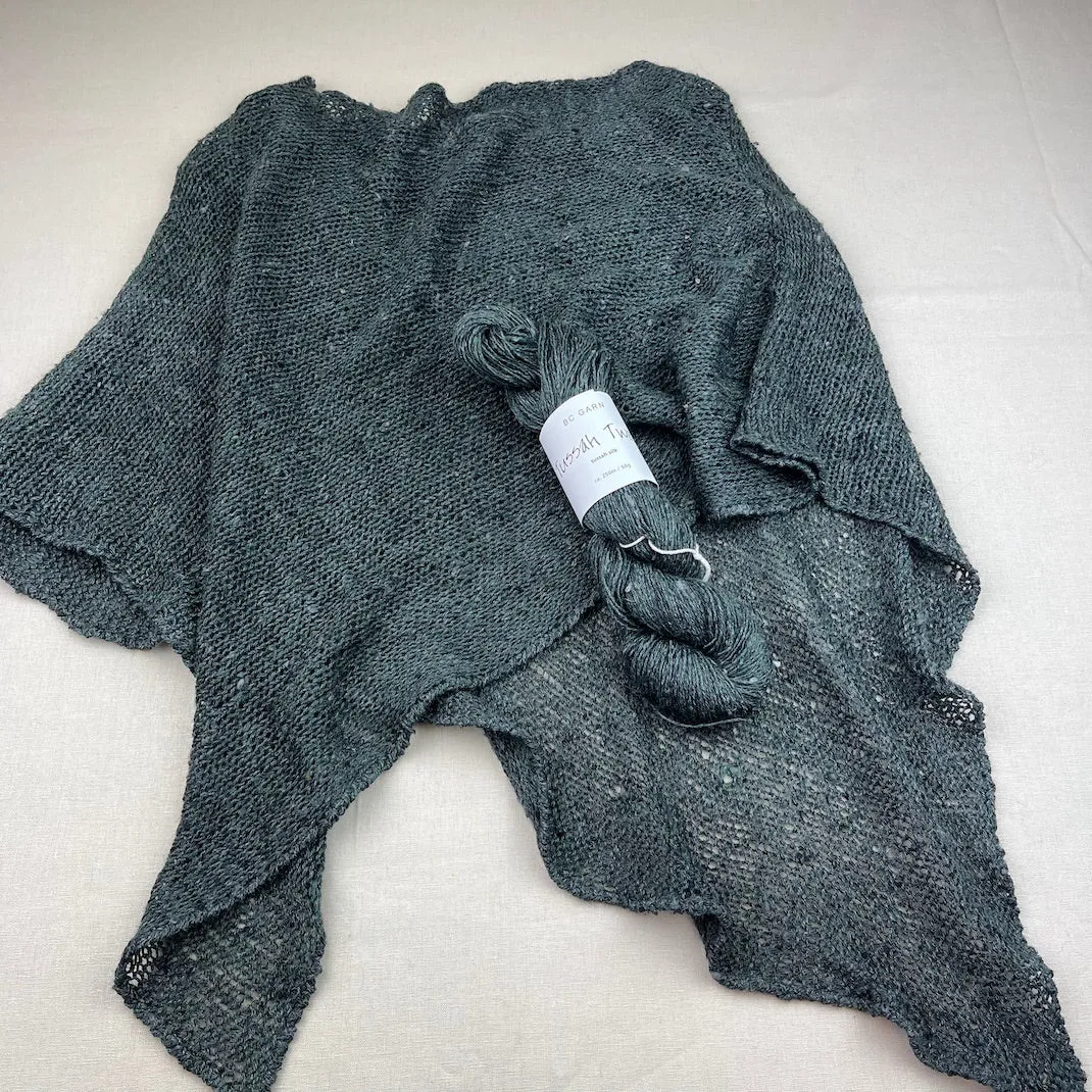 Stockinette Poncho (Tussah Tweed version) Knitting Kit | Tussah Tweed & Knitting Pattern (#113C)