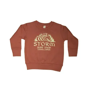 Storm Classic Wave Youth Crewneck - Pink