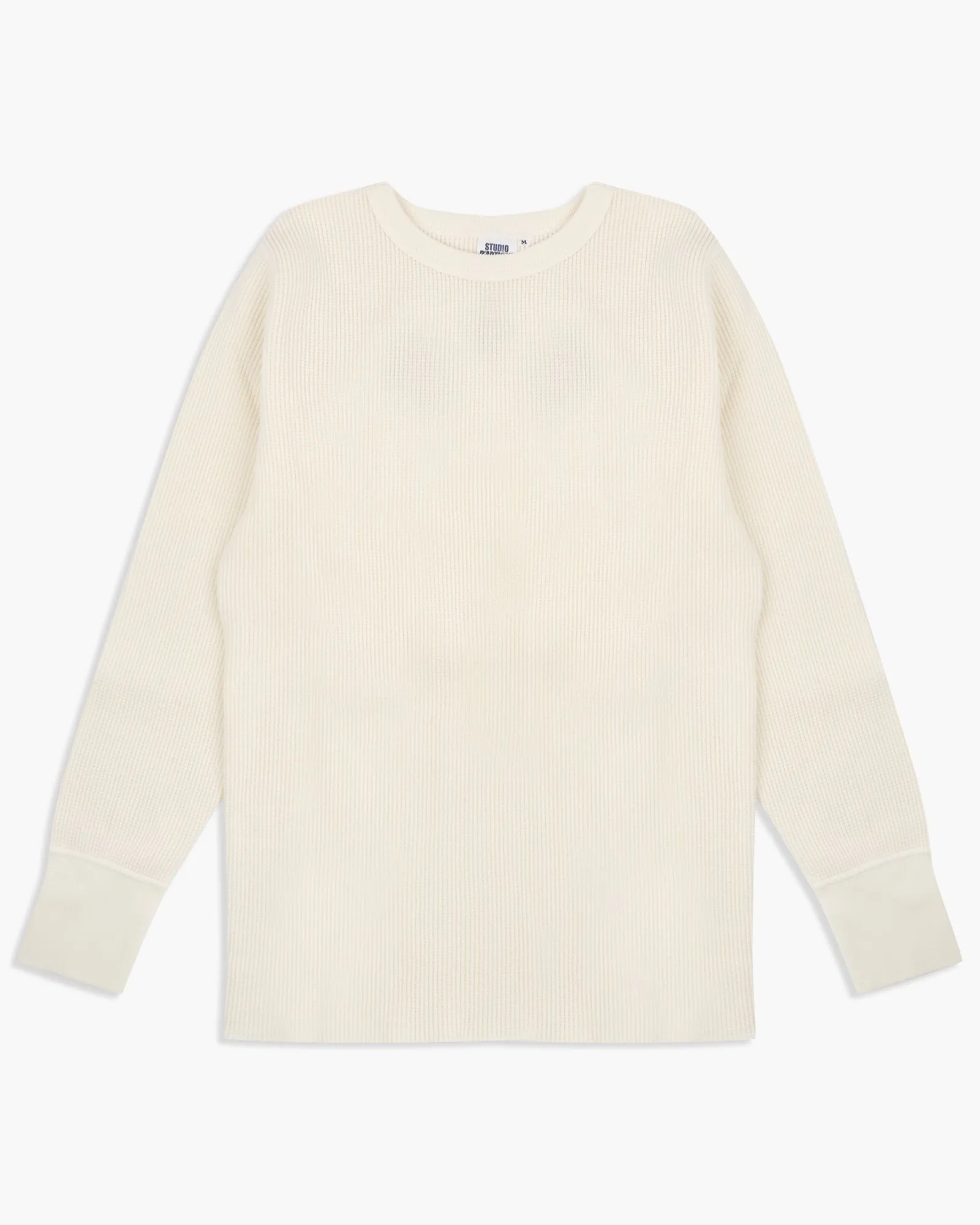 Studio D'Artisan 9936 L/S Heavy Knit Thermal Tee - White