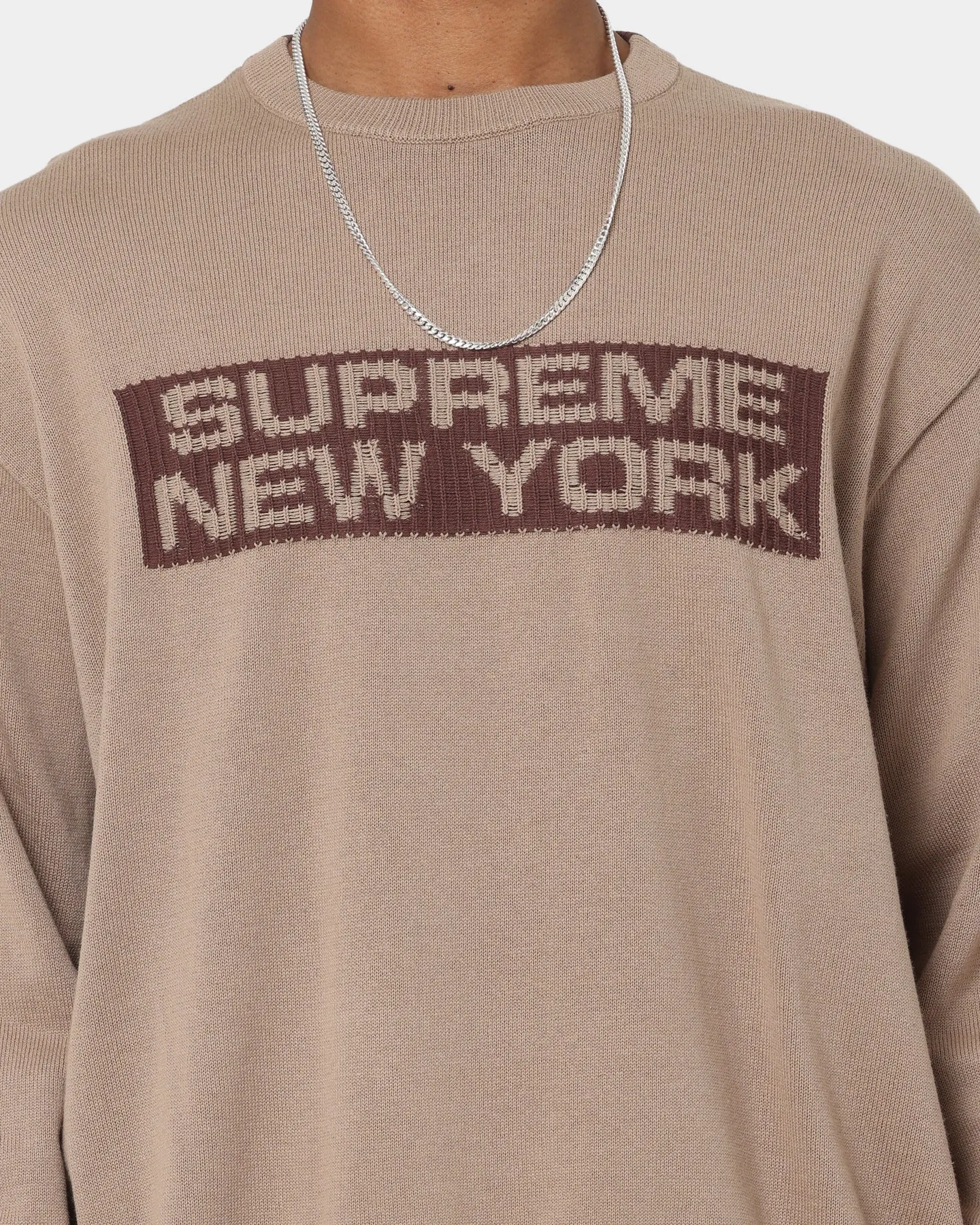 Supreme 2-Tone Sweater Light Brown