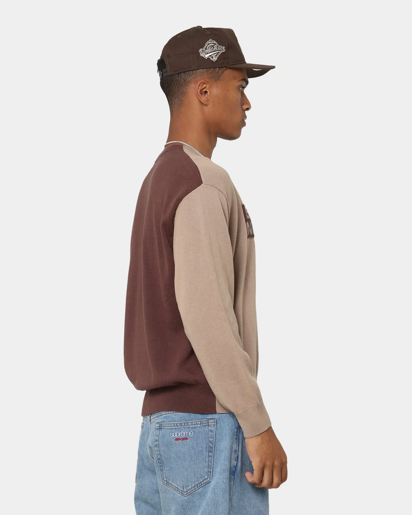 Supreme 2-Tone Sweater Light Brown