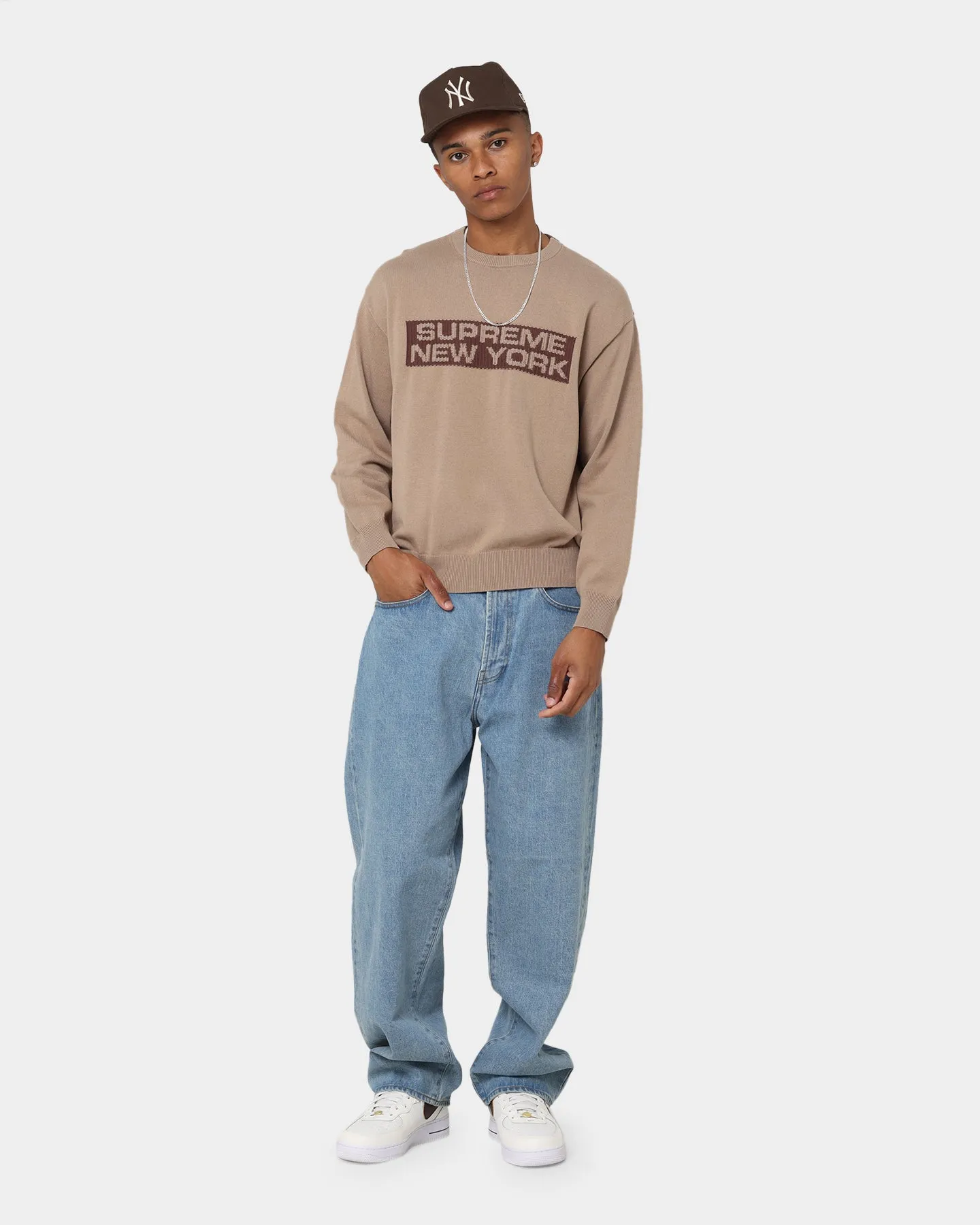 Supreme 2-Tone Sweater Light Brown