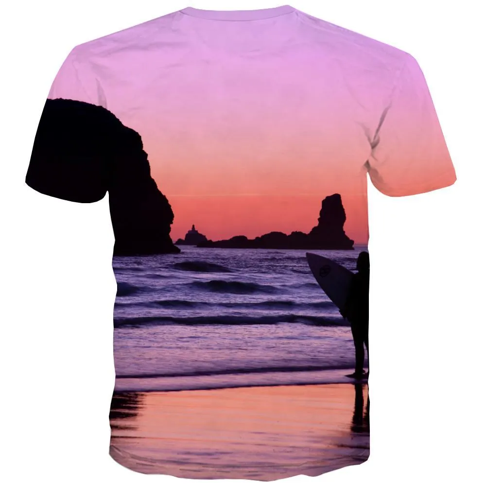 surf T-shirt Men The sea T-shirts Graphic sport Tshirts Cool Cool Tshirts Casual