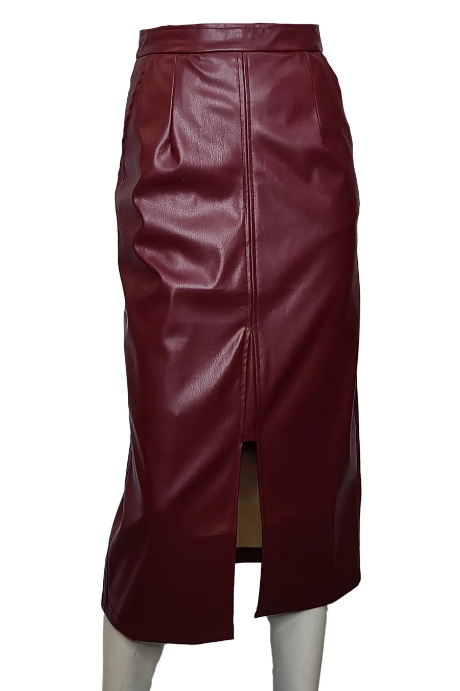 T1205A SKIRT (WINE, BLK)
