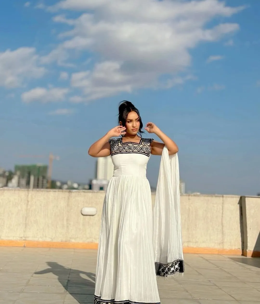 Timeless Habesha Dress Modern Black Pattern Design Habesha Kemis