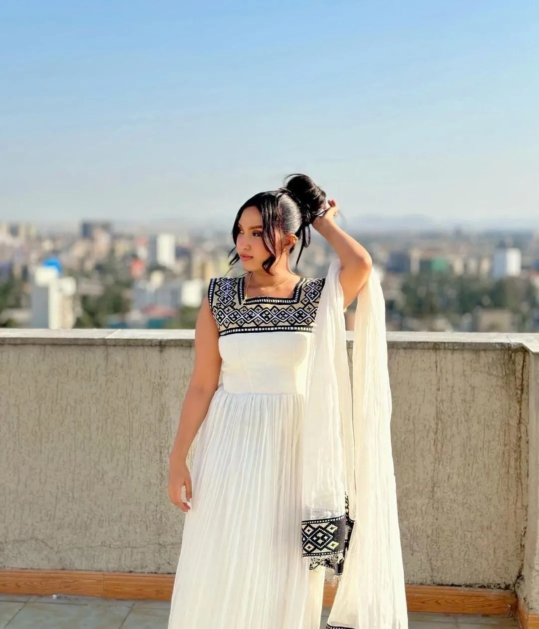 Timeless Habesha Dress Modern Black Pattern Design Habesha Kemis